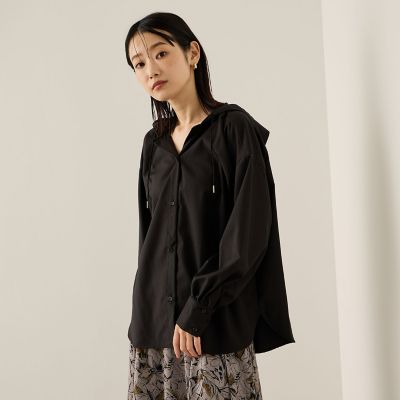 Ketty (Women)/ケティ マイクロサキソニーシャツパーカー&#8810;手洗い可能&#8811; 04ブラック トップス【三越伊勢丹/公式】