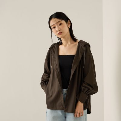 Ketty (Women)/ケティ マイクロサキソニーシャツパーカー&#8810;手洗い可能&#8811; 10ブラウン トップス【三越伊勢丹/公式】