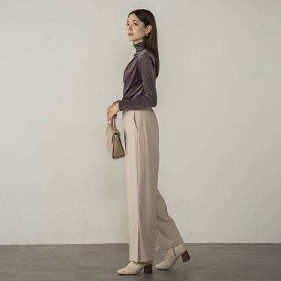 ニュアンスベロアハイネックカットソー≪手洗い可能≫ | Ketty