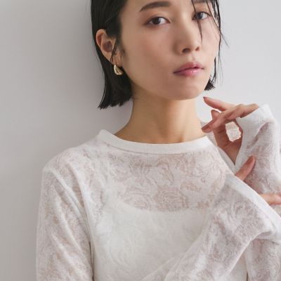 シアージャカードプルオーバー　≪手洗い可能≫