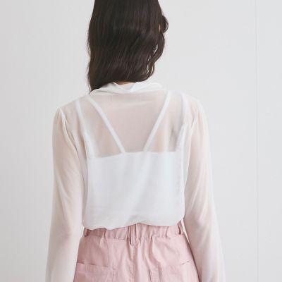 シアーハイネックカットトップス≪手洗い可能≫