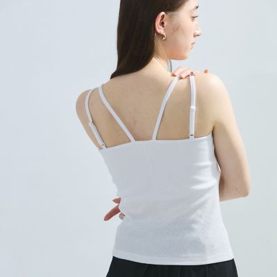 ＜Ketty (Women)＞カップ付きストラップキャミソール≪手洗い可能≫