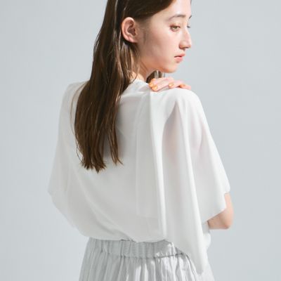 ２ＷＡＹジョーゼットフリルトップス≪手洗い可能≫