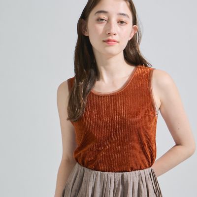 ミニドビーベロアタンクトップ≪手洗い可能≫