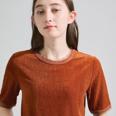 ミニドビーベロアＴシャツ≪手洗い可能≫
