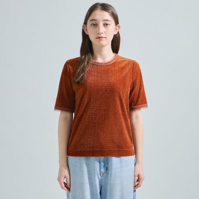 ミニドビーベロアＴシャツ≪手洗い可能≫