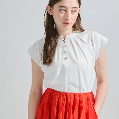＜Ketty (Women)＞コットンシルケットカットブラウス≪手洗い可能≫