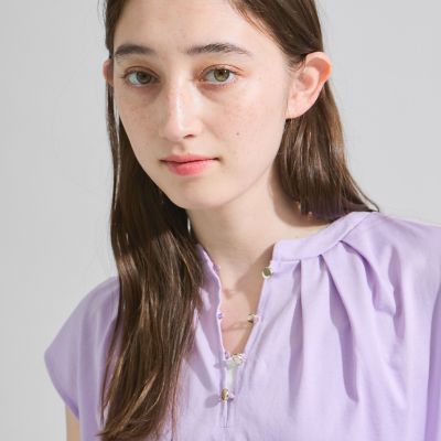 コットンシルケットカットブラウス≪手洗い可能≫