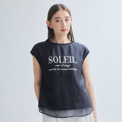 ＜Ketty (Women)＞チュールドッキングシシュウＴシャツ≪手洗い可能≫