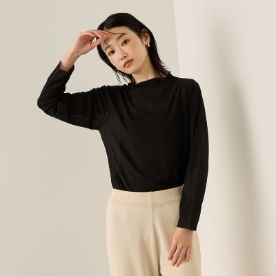 ボトルネックセミシアーカットソー≪手洗い可能≫ | Ketty (Women
