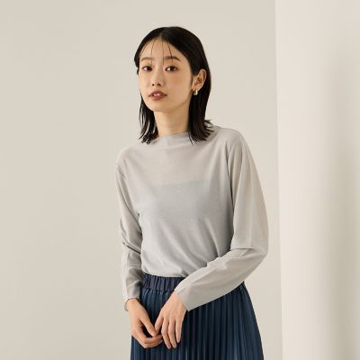 Ketty (Women)/ケティ ボトルネックセミシアーカットソー&#8810;手洗い可能&#8811; 38シルバー系その他 トップス【三越伊勢丹/公式】