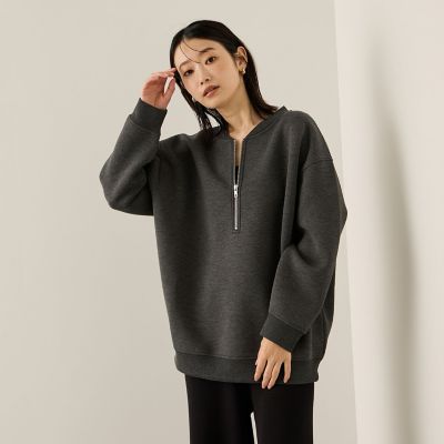 【新品】MunsingwearストレッチダンボールポンチハーフZIPフーディ　L 新品】MunsingwearストレッチダンボールポンチハーフZIPフーディ L