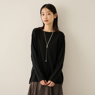 ＜Ketty (Women)＞ネックレス風アクセントプルオーバー≪手洗い可能≫