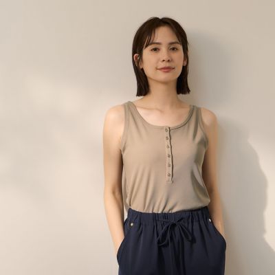 ＜Ketty (Women)＞コードダブルニットヘンリーＮ／Ｓカットソー