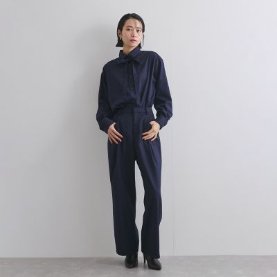 ストライプタックワイドパンツ≪手洗い可能≫