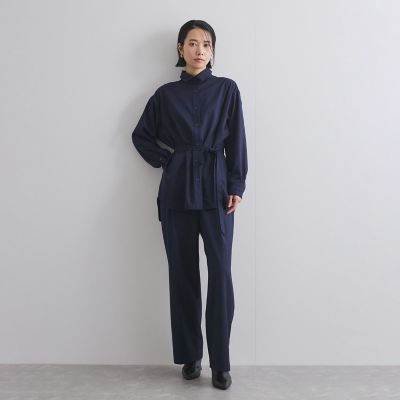 ストライプタックワイドパンツ≪手洗い可能≫