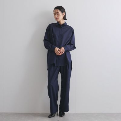 ストライプタックワイドパンツ≪手洗い可能≫