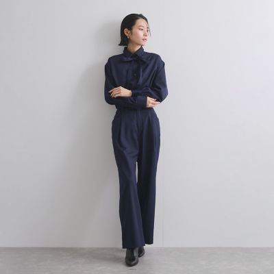 ストライプタックワイドパンツ≪手洗い可能≫
