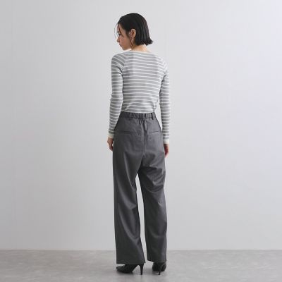 ストライプタックワイドパンツ≪手洗い可能≫