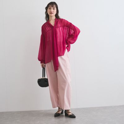【新色追加】ストレッチクロスカーブパンツ≪手洗い可能≫