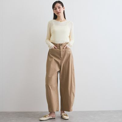 【新色追加】ストレッチクロスカーブパンツ≪手洗い可能≫