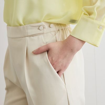 ヘムカットテーパードパンツ≪洗濯機で洗える≫