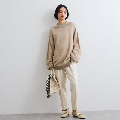 ヘムカットテーパードパンツ≪洗濯機で洗える≫