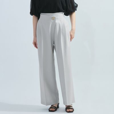 ＜Ketty (Women)＞ストレッチツイルデザインタックパンツ≪手洗い可能≫