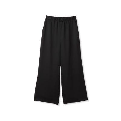 サテンイージーワイドパンツ≪洗濯機で洗える≫