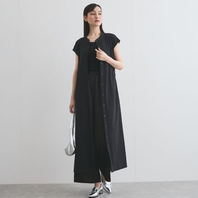 サテンイージーワイドパンツ≪洗濯機で洗える≫