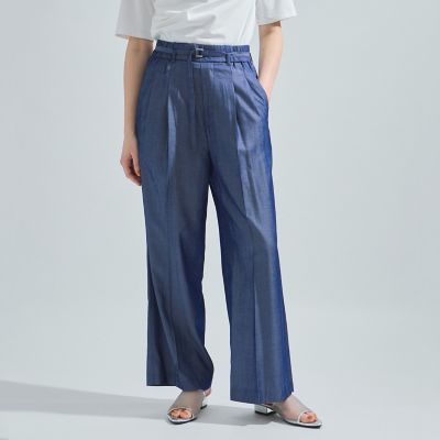 ＜Ketty (Women)＞デニムライクパンツ≪手洗い可能≫