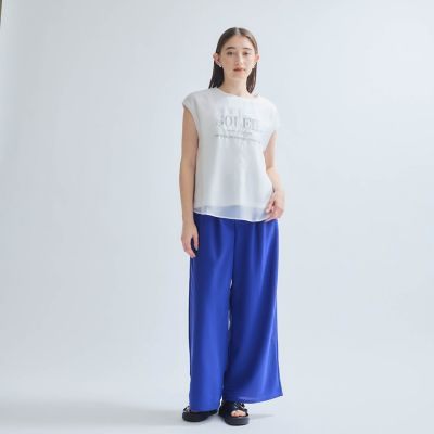 エステルカノコワイドパンツ≪セットアップ対応／洗濯機で洗える