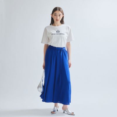 麻ライクベルトワイドパンツ≪手洗い可能≫