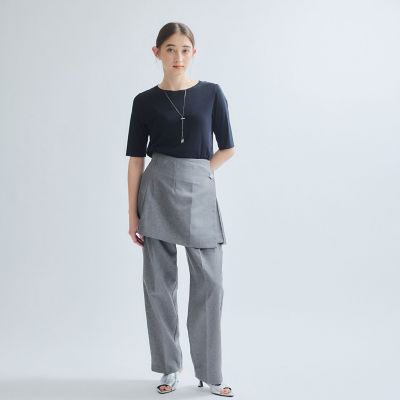 巻きスカートセンタープレスパンツ≪手洗い可能≫ | Ketty (Women