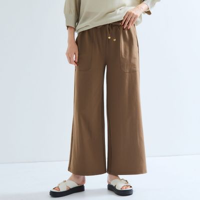 Ketty (Women)/ケティ CICA配合セミワイドイージーワイドパンツ&#8810;洗濯機で洗える&#8811; 10ブラウン パンツ・ズボン【三越伊勢丹/公式】