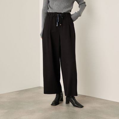 ＜Ketty (Women)＞ベロアリボンダンボールセミワイドパンツ≪手洗い可能≫