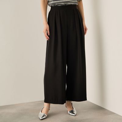 Ketty (Women)/ケティ ナシジストレッチ2タックワイドパンツ&#8810;手洗い可能&#8811; 04ブラック パンツ・ズボン【三越伊勢丹/公式】