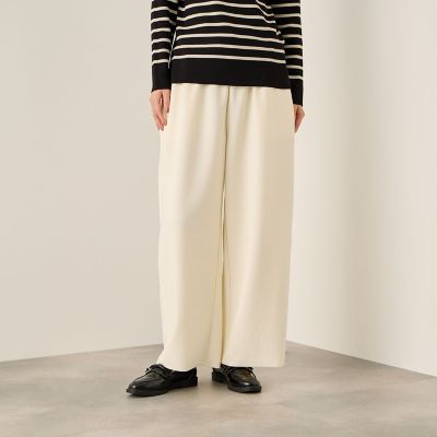 ＜Ketty (Women)＞カットジョーゼットイージーワイドパンツ≪手洗い可能≫