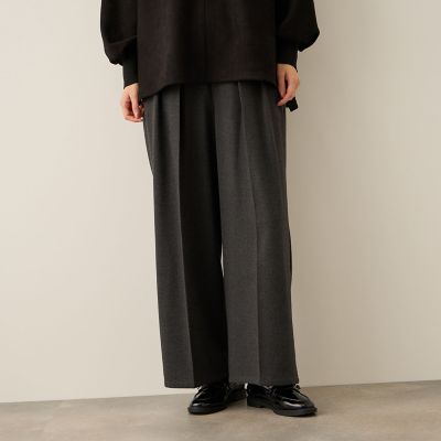 ＜Ketty (Women)＞ウールライクストレッチ２タックパンツ≪手洗い可能≫
