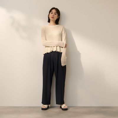 2WAYメランジツイルタックワイドパンツ | Ketty (Women)/ケティ