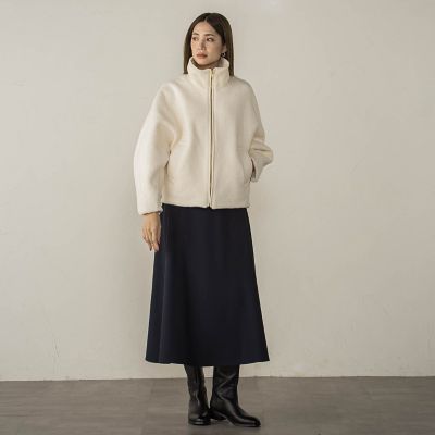 冬仕様　美シルエットロングフレアスカート≪手洗い可能≫