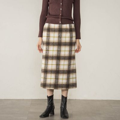 ＜Ketty (Women)＞起毛ビックチェックナロータイトスカート