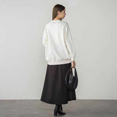 梳毛調合繊ナローフレアスカート≪セットアップ対応／洗濯機で洗える≫