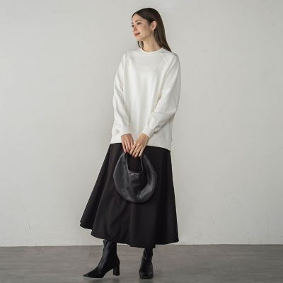梳毛調合繊ナローフレアスカート≪セットアップ対応／洗濯機で洗える≫