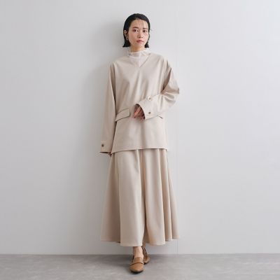 梳毛調合繊ナローフレアスカート≪セットアップ対応／洗濯機で洗える≫