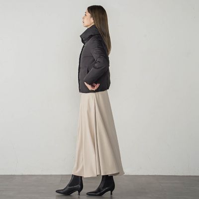 梳毛調合繊ナローフレアスカート≪セットアップ対応／洗濯機で洗える≫