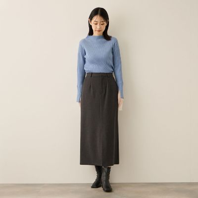 ウールライクストレッチIラインスカート≪手洗い可能≫ | Ketty