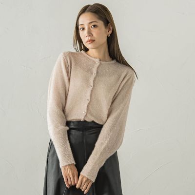 ＜Ketty (Women)＞シアーラメフェザーカーディガン≪手洗い可能≫