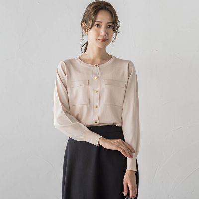 ポケット付きカーディガン≪手洗い可能≫