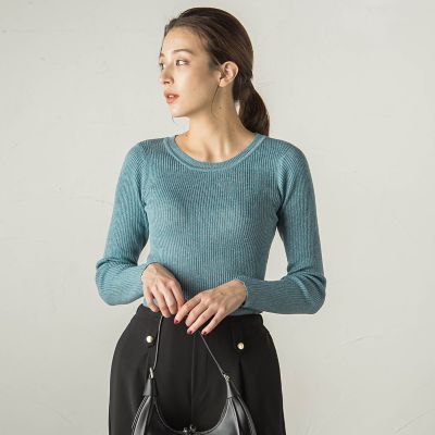 ラメリブニットプルオーバー≪手洗い可能≫